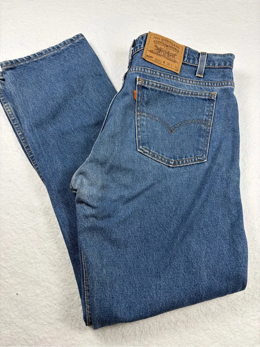Vtg Levi’s 505 Orange Tab‎ Jeans W36 L32 Made in USA Valdosta 575 straight leg